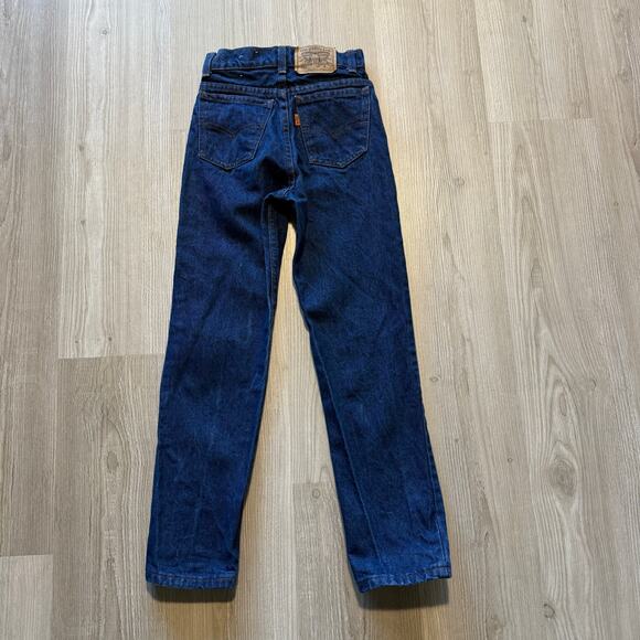 Boys Vintage 70's Levi's 501 Orange Tab Button Fly Blue Denim Jeans Sz 22 x 25 - Picture 1 of 8